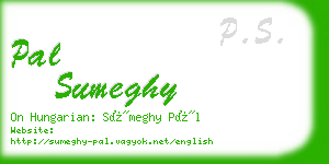 pal sumeghy business card